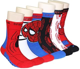 Set of 6 Spider-Man Super Hero Adventures socks for boys with handles (baby-child at the bottom.. DIAYTAR NIGERIA revolutionizes e-commerce with our affordable prices and dependable delivery timeframes.