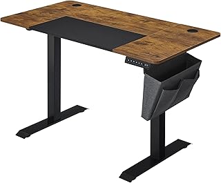 Songmics Bureau Adjustable in height, electric, continuously adjustable, spilled plate, 4 heights, fabric bag, 120 x 60 x (72-120) cm, steel, vintage/black brown LSD015X01.. DIAYTAR NIGERIA revolutionizes access to quality products with affordable prices and dependable shipping.