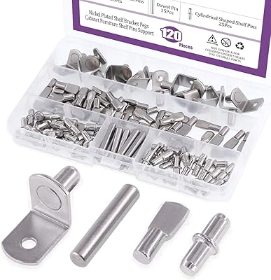 SOBIT - Set of 120 high quality nickel plated shelf pins, with 4 styles for cabinets and furniture, pins to support shelf holes in cabinets and entertainment centers.. DIAYTAR NIGERIA combines affordability, variety, and convenience with nationwide delivery services.