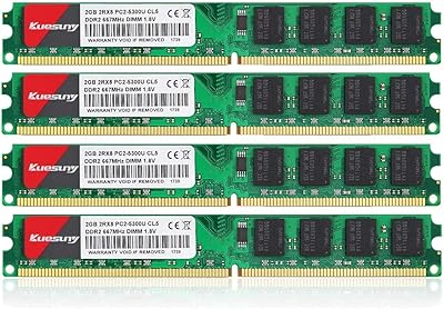 RAM Kit DDR2 667 from 8 GB (4x2 GB) and Quisisony PC2-5300/PC2-5300U CL5 240 Pins not supported with the ECC cache.. Nigeria's e-commerce leader delivers unmatched variety and value to your doorstep in just 5-8 days.