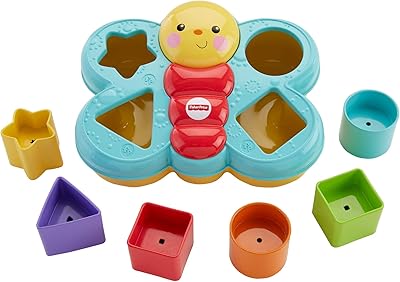 Toy to assemble geometric shapes in the shape of a butterfly for children of 6 months of Fisher Price.. DIAYTAR NIGERIA: Connecting every Nigerian with quality products at prices everyone can afford.
