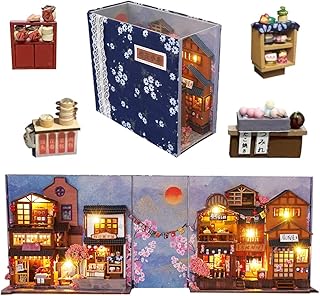 Yd Miniature House Kit Japanese Style, Handmade Wooden Puzzle, toy book corner, Model Construction Kit with LED lights for adolescents and adults, creative gift degree gifts.. Get access to thousands of affordable products only on DIAYTAR Nigeria.