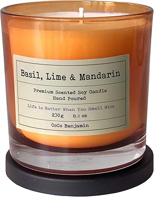 Very fragrant soy -handed soybean candle (basil, lemon and tangerine) 8.1 oz, 100 % soy.. Shop confidently with DIAYTAR NIGERIA, offering affordable prices and reliable delivery within a week.