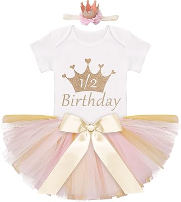 Baby girl birthday costume, 1 strawberry core barrier + ruffled tulle skirt + glitter crown strip, set of 3 clothes.. Shop the future with DIAYTAR NIGERIA - thousands of products, unbeatable prices, delivery within a week.
