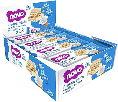 Novo vanilla protein wafter bar, 38 g - pack of 12.. Affordable convenience is here — shop DIAYTAR Nigeria today.