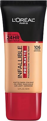 L'Oréal Paris infallible pro matte long -lasting liquid foundation, 106 sun beige, 1 fl oz.. DIAYTAR NIGERIA: Where affordability and variety come together with nationwide 5-8 day delivery.