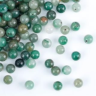 Olicraft 200 pieces 8mm Natural green adventurin pearls natural jasper Precious stones round in bulk energy for the manufacture of bracelets, necklaces, earrings jewelry jewelry.. Your complete retail destination, DIAYTAR NIGERIA combines extensive variety with prompt delivery.