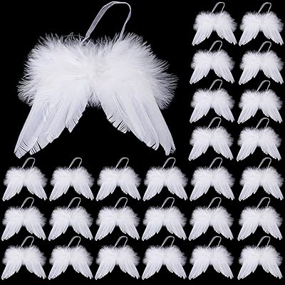 30 pieces of feathered angel wings, Christmas tree decorations 4.7 x 4.6 inches, handmade angel wing decorations, ideal for Christmas, crafts, wedding decoration at home - white.. Elevate your shopping experience with DIAYTAR NIGERIA's vast catalog and budget-friendly options.