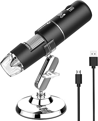 HD Inspection Inspection Camera USB Wireless Lighting Microscope Zoom 50 x 1000x with support compatible with iPhone, iPad, Samsung Galaxy, Android, Mac, Windows PC (Black).. DIAYTAR NIGERIA: Where affordability meets reliability with thousands of products delivered promptly.