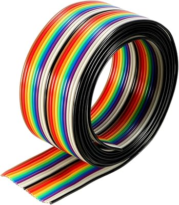 Flat Uxcell cable 20p IDC rainbow wire, not 1.27 mm, 1 meter long.. Your complete e-commerce destination, DIAYTAR NIGERIA combines variety with budget-friendly nationwide shipping.