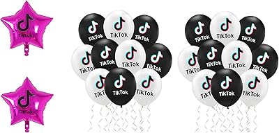 Ballon 18 ", Pentagram Pentagram Pink Vive Tik Tok *2 pieces, black and white latex balloons *20 pieces, Christmas festival decorations, aluminum balloon.. DIAYTAR NIGERIA: Making online retail accessible to all with affordable nationwide shipping.