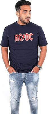 Neck t-shirt without collar with AC/DC logo for men.. From daily deals to exclusive products — DIAYTAR Nigeria has you covered.
