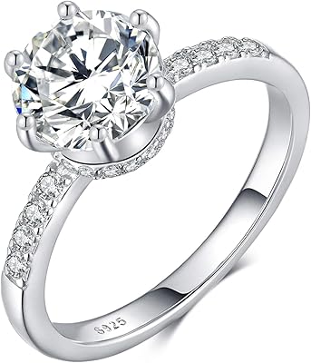Kings Sterling 925 Kings Engagement Ring with Scintillating Round Cubic Zircony of 1.5 Carat for Women, Size 5 to 10, Sterling Silver, Cubic Zircony.. Experience the future of shopping with DIAYTAR NIGERIA's extensive selection delivered in just 5-8 days.