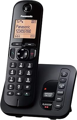 Panasonic Turk GC220EB wireless phone, with answering machine, easy -to -read backlit screen of 1.6 inch, unwanted calls, hands -free speaker, Eco - Black mode, Pack of headphones.. The future of Nigerian shopping is here — DIAYTAR Nigeria.