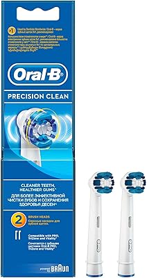 Spare brush head for Oral-B Precision Clean, Blue, Pack of 2, EB 20-2 model.. DIAYTAR NIGERIA: Your trusted e-commerce partner with extensive product choices and affordable delivery.