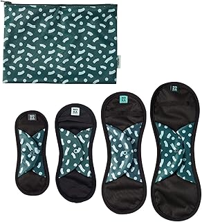 TRY ME reusable Nora Pack - Lining, light, moderate and heavy pads included - Storage bag with zipper for used towels and freshness button (Celeste design).. DIAYTAR NIGERIA: Making online shopping accessible with affordable prices and nationwide delivery service.