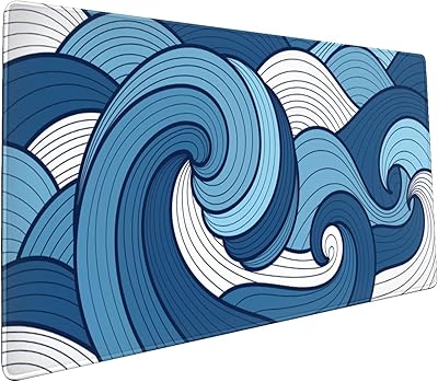 Japanese white and wavy blue mouse mat 354 x 157.. Experience shopping without compromise at DIAYTAR NIGERIA, with vast selection and quick delivery.