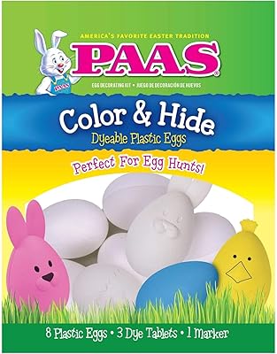 Bayas Easter plastic set of plastic eggs - 8 plastic eggs and 3 dye tablets.. Shop from Nigeria's largest product selection at DIAYTAR, with budget-friendly prices and swift delivery.