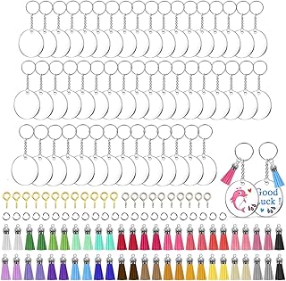 Virgin keychain in acrylic, Shynek 220 Virgin pieces of transparent keychain for vinyl with 30 virgin acrylic pieces, 30 pieces of keychain pompoms, 30 keychain pieces with chain and 30 rooms of open rings, 100 pieces of eye pins.. Get your essentials without leaving home — thanks to DIAYTAR Nigeria.