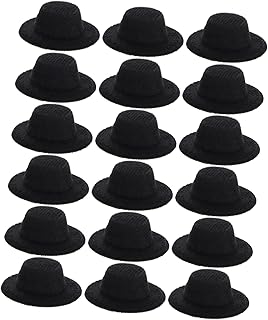 Gadparty 20 pieces mini hat miniature house accessories Melon hats for men black straw hats for women formal miniature hats of magician for DIY mini birthday hat mini doll hats for DIY.. DIAYTAR NIGERIA: Creating access to affordable products for every Nigerian with our swift delivery service.