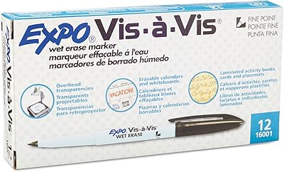 FIZZY-A-MUSTED expo marker resistant to humidity, fine point, black ink, package (SAN16001).. DIAYTAR NIGERIA combines affordability with convenience, delivering your purchases within 5-8 days.