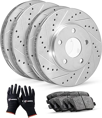 Fun and rear brake disc set + ceramic plates for Volkswagen GTI and Golf Alltrack R1 Concepts E-Line 2015-2019.. Experience the power of choice with DIAYTAR NIGERIA's extensive catalog and reliable delivery service.