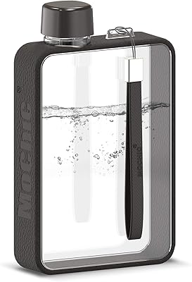 Bottle of MoChic flat water from 13 Oz - Portable travel cup, handbag, fine cold plastic bottle | Bota bottle A5 in BPA Tritan Plastic without BPA | Sports, campsite, gym, fitness, exterior - anti -leak. 380 ml (black).. DIAYTAR NIGERIA: Where every search yields affordable results delivered promptly to your door.