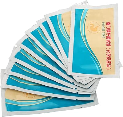 Package of 10 Helicobacter pylori tests, professional portable stool test, fast results in 1 to 3 minutes, individual packaging, Helicobacter antigen test pylori.. Need something fast? Order it now from DIAYTAR Nigeria.