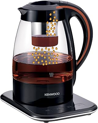 Automatic machine 3 in 1 kenwood + electric glass kettle + filter coffee maker, 1.2 l house and desk TMG70.000cl black/transparent.. DIAYTAR NIGERIA: Making online shopping accessible with affordable prices and nationwide delivery service.