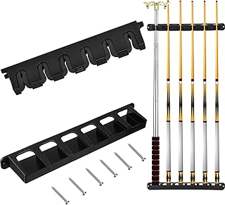 Wall support for billiard tails with EVA clip, plastic billiards for games room, clubs and billiard players (black/6 tails).. DIAYTAR NIGERIA stands as your affordable shopping ally with nationwide delivery in just 5-8 days.