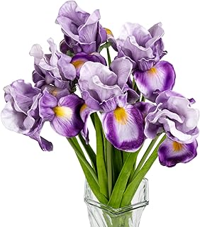 Artificial iris flowers Ecal Iph, 6 pieces, 23.6 inches, real touch for wedding, house and party decoration (purple).. DIAYTAR NIGERIA combines the largest product selection with affordable prices and reliable delivery.