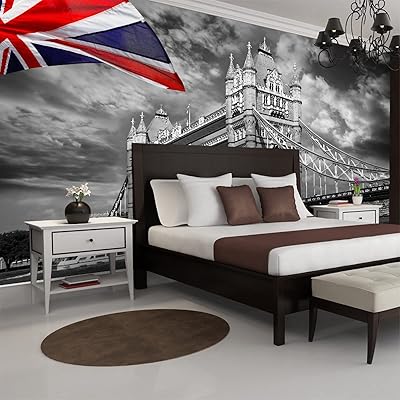 Personalized photo wallpaper for 3D floor covering, British -style nostalgic architecture, 3D wallpaper.. For everyday items and more, trust DIAYTAR Nigeria.