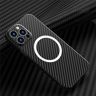Magnetic mobile shell for iPhone 13 Pro Max, compatible with MA-G-SAF, Hard plastic rear shell with ultra thin design and antichoche carbon fiber (iPhone 13 pro max, black).. No delays, no drama — just fast, affordable shopping with DIAYTAR Nigeria.