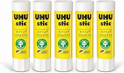 5 sticks of UHU glue 45275, 4 glue sticks, magic stick, size 8.2 grams.. Shop for everything you need at DIAYTAR NIGERIA, with budget-friendly prices and quick delivery.