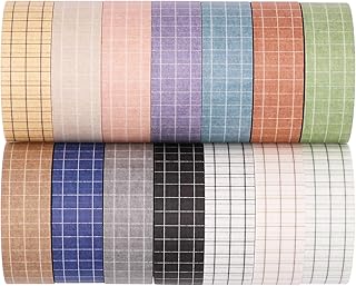 Knaid Mesh Washi Tape Set 14 rolls of colorful decorative masking ribbons 15 mm wide for scrapbooking, decoration, crafts, newspapers, planners, notebooks, gift packaging.. DIAYTAR NIGERIA revolutionizes e-commerce with our affordable prices and dependable delivery timeframes.