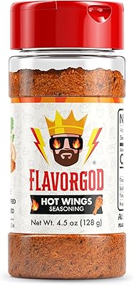 Flavour God's hot wings seasoning mixture - mixture of superior quality spices entirely natural and healthy for chicken wings, eggs, seafood and vegetables - Cosher, low sodium, vegan, gluten -free and keto compatible.. DIAYTAR NIGERIA provides endless shopping possibilities with affordable prices and prompt delivery service.