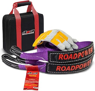 Towing belt for electric winch | Robust 20 lb with storage bag and gloves (9 tonnes - 6 meters).. Shopping has never been easier — DIAYTAR Nigeria delivers it all in 5–8 days.