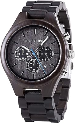 Bobo Bird Luxury Wood Watches For Men Metal Band in Wooden Chronograph Date Date Multipurpose Quartz Watches Watches for men.. Shop the future with DIAYTAR NIGERIA - thousands of products, unbeatable prices, delivery within a week.
