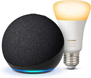 Echo Dot (5th generation, version 2022), Intelligent LED charcoal bulb + Philips Hue White Ambiance, works with Alexa - Smart Home starter kit.. DIAYTAR NIGERIA: Your affordable gateway to thousands of products delivered within a week.