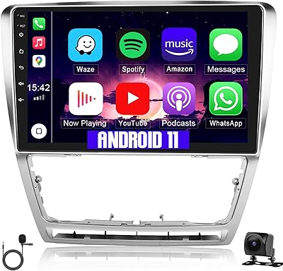 Kamisho Android Android Android Android Auto Autradio Android Auto for Skoda Octavia 2 2007-2014, 10.1 inch HD touch screen, stereo navigation, wireless, bluetooth, fm/rds + reversing camera + microphone.. DIAYTAR NIGERIA brings satisfaction with every purchase through affordable prices and prompt shipping.