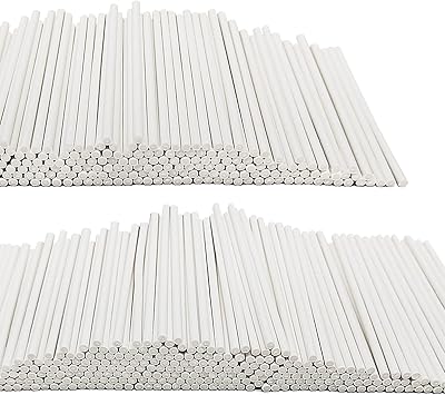 500pcs 4 "White pacifier sticks stick of cake Pops Pops pacifies for candies, candies, cakes, chocolate, cookies (3 mm).. DIAYTAR NIGERIA: Where every shopping need is met with affordable prices and timely delivery.