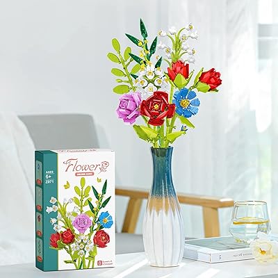 Set of construction blocks of bouquet artificial flowers set creative plants toys for girls.. DIAYTAR NIGERIA: Where every Nigerian finds affordable products delivered within the week.