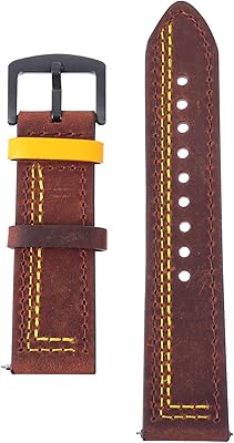Popetpop watch bracelet replacement watch bracelet in real cow's leather vintage watch with quick clearance with metal buckle for men and 24 mm.. DIAYTAR NIGERIA connects your desires with reality through our affordable e-commerce platform and quick delivery.