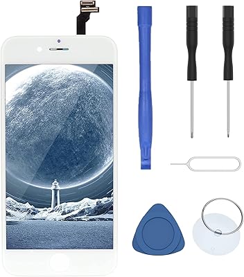 White front glass screen compatible with iPhone 6 Plus, 5.5 inch size, replacement LCD screen with repair kit.. Experience DIAYTAR NIGERIA, where extensive product variety meets pocket-friendly prices and reliable delivery.