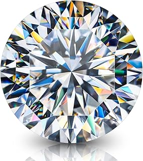 Simulated diamond stone of color Moissanite D, shiny round, excellent cut, vvs clarity for the production of jewelry, gifts for women.. DIAYTAR NIGERIA: Where thousands of products meet affordable prices and reliable 5-8 day delivery.