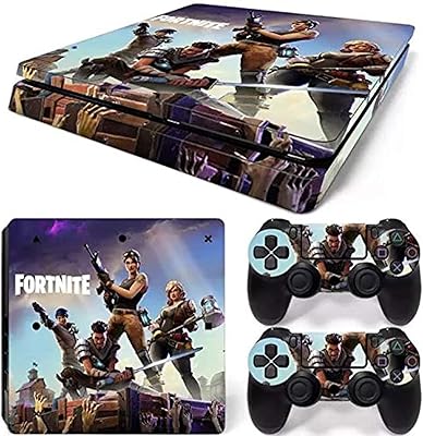 Fortnite protection sticker for PlayStation 4 Slim, two controllers.. DIAYTAR NIGERIA: Connecting Nigerians with affordable products through our expansive e-commerce platform.