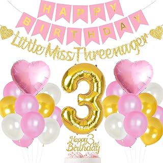 Pink and golden 3rd anniversary party decorations for girls cake decoration with banner.. Shop from anywhere in Nigeria and receive your DIAYTAR purchases at affordable prices within a week.