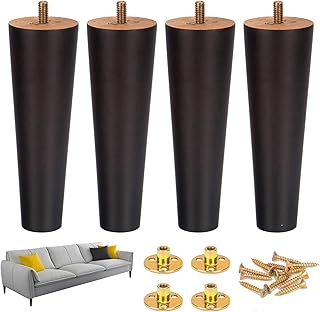 Set of 6 -inch wooden round sofa feet, 4 replacement pieces, wooden sofa feet for armchair, coffee table, cabinet, chair, wardrobe, ottoman furniture.. DIAYTAR NIGERIA: Where shopping is easy, prices are low, and delivery is just days away.