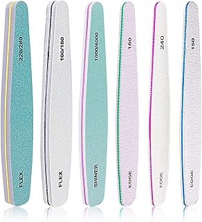 Primify 6 pieces set of professional nail files in acrylic polishing block.. DIAYTAR NIGERIA revolutionizes online shopping with competitive prices and reliable 5-8 day delivery.