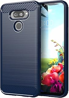 LG K40S shell in brushed carbon fiber, ultra -fine texture pattern, flexible TPU anti -fall shell - Blue.. Experience the ease of digital shopping with DIAYTAR NIGERIA's affordable and diverse marketplace.